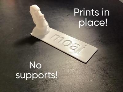 Moai/Moyai Bookmark (No Supports, Print In Place)