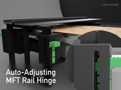 Auto Adjusting MFT Rail Hinge