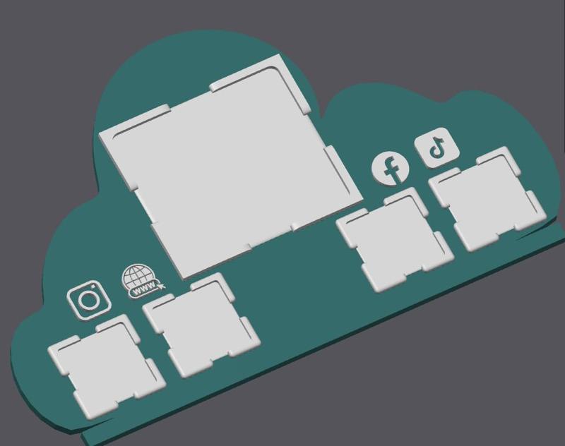 Cloud Vendor Sign Large Version-- Customizable for QR codes and NFC tags