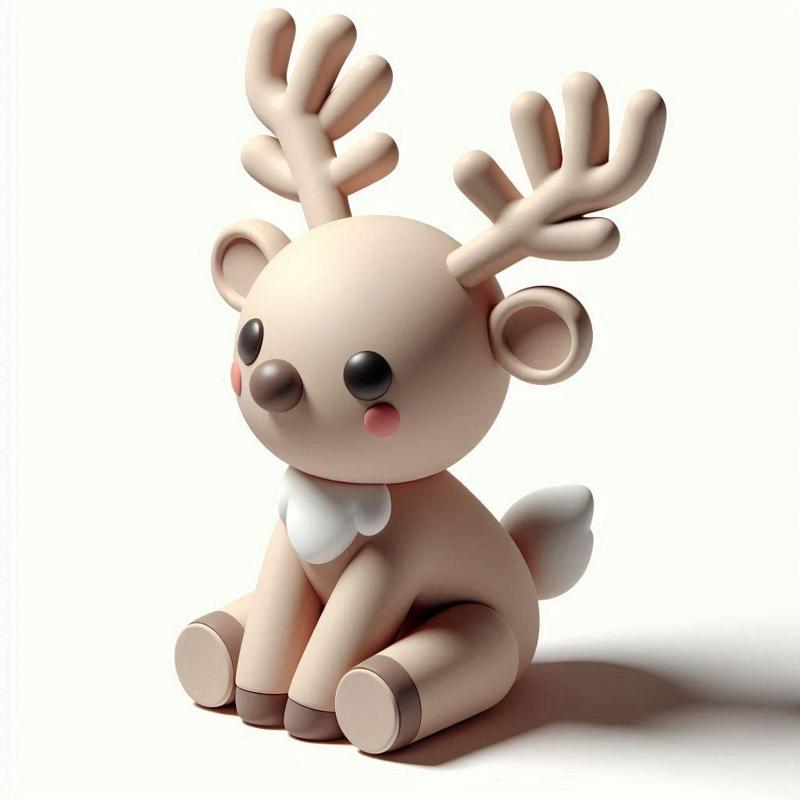 Adorable Minimalist Reindeer – The Perfect 3D Printed Holiday Companion!