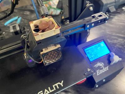 TK Ender 3/Pro - Improved HotEnd Housing Fang - Dual 40mm Fan Mount