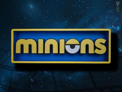 Minions Cinema Film Room Sign Box