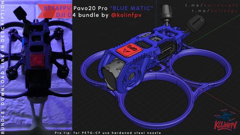  BETAFPV Pavo20 Pro “BLUE MATIC” DJI O4 bundle by @kolinfpv