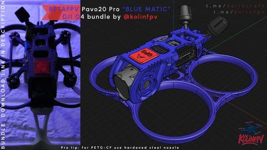 BETAFPV Pavo20 Pro “BLUE MATIC” DJI O4 bundle by @kolinfpv