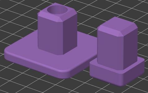 end cap foot 20 x 20 square hollow bar