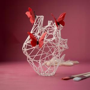 U Can Give me Butterflies - 3D Grid Art Sculpture - Resin Print