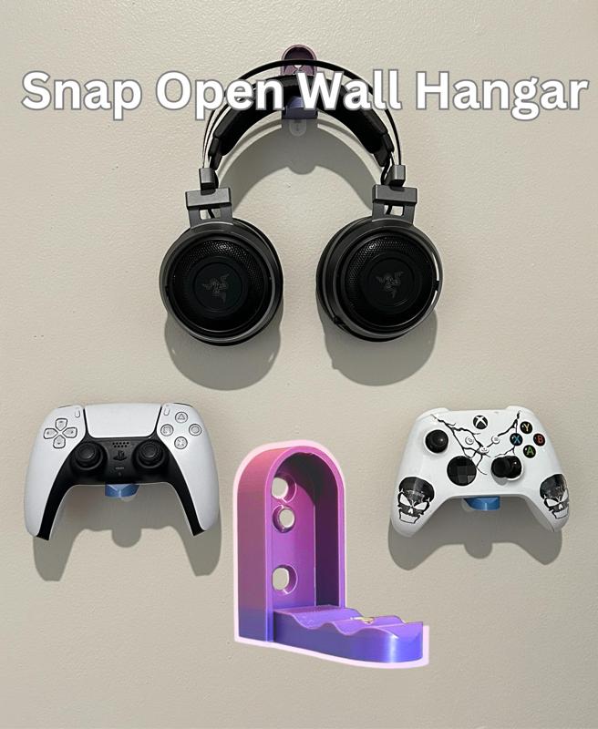Snap Open Wall Hangar-Print in Place- No supports.stl