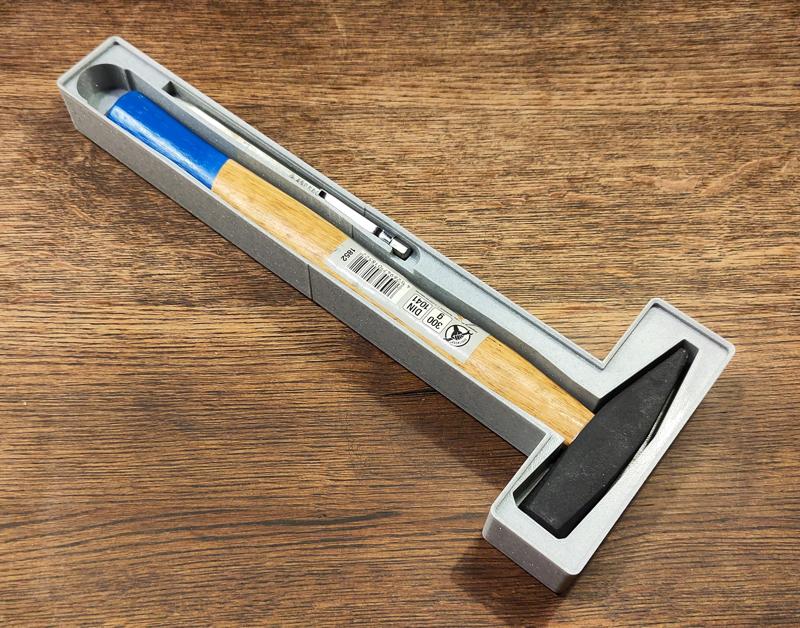 Gridfinity Tool Holder - Hammer and Scriber