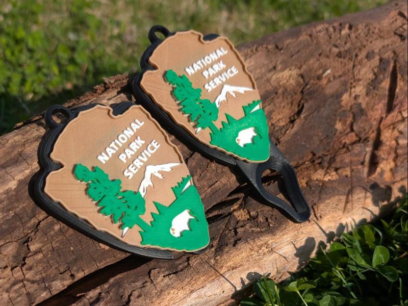 NPS Tick Removal Keychain Tool [Retractable]