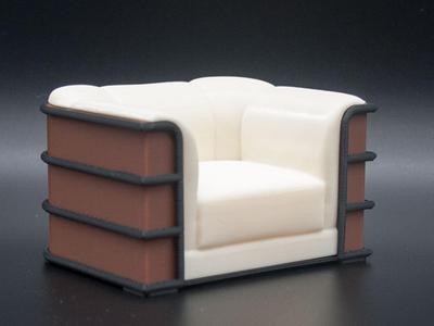 Majestic Art Deco Chair for dollhouse, scale 1:12