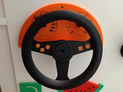 Steering wheel for activity board