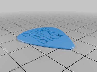 Guitar Pick - Don't be a Dick