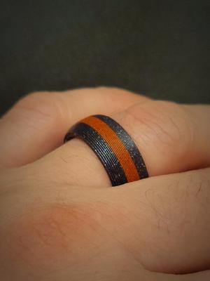 Men's Size 8 Dome Ring 2 Color (Includes step file for resize)