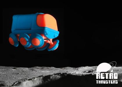 Retro Thrusters RT2b - Sci-fi space shuttle rover toy - no supports
