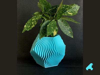 POT DE FLEURS - PLANTES DODECADRE-RAYURES VAGUE