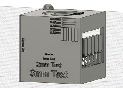 Calibration Tests for Resin Printing Miniatures (2 piece)