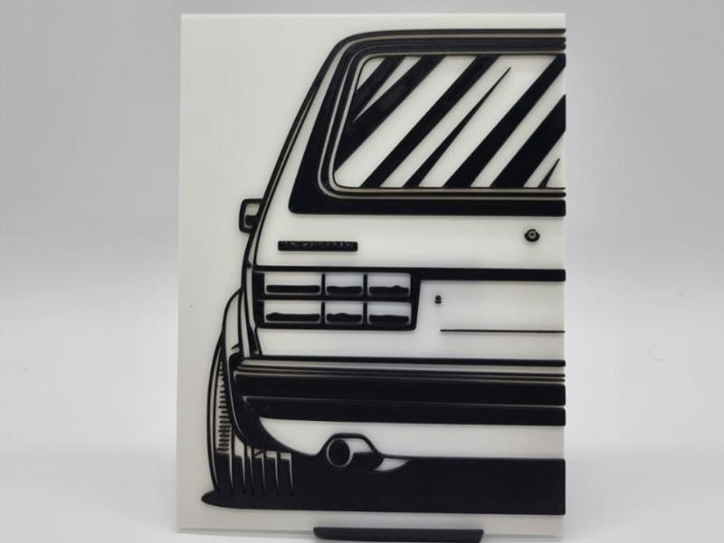 2D Wall Art Volkswagen Golf 1 GTI