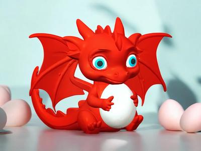 Flexi Baby Dragon with Egg