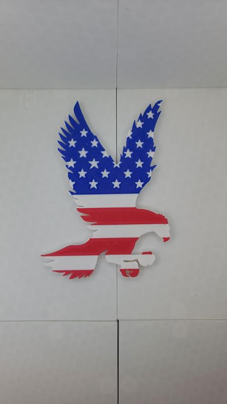 American Flag Eagle Magnet