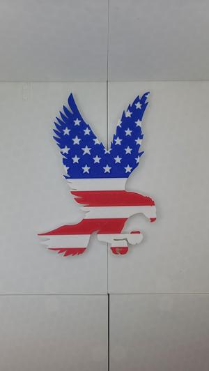 American Flag Eagle Magnet