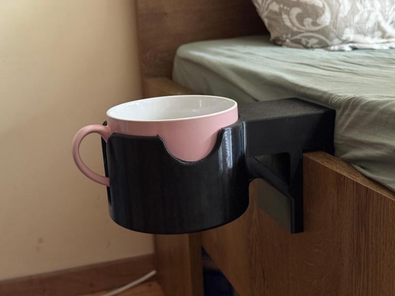 Bed Frame Cup Glass Holder 