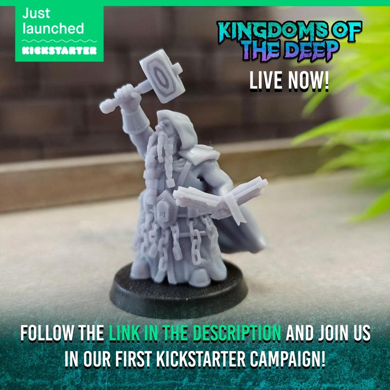 Free STL: Dwarf Rune Master | Kingdoms of the Deep