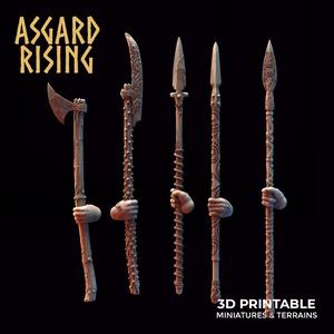VIKING: Viking Weapons - Polearms /Modular/ /Pre-supported/