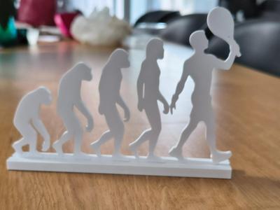 Human Evolution Silhouette – Tennis Edition!
