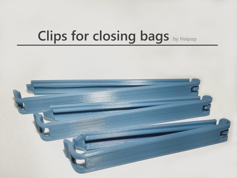 Clips for closing bags