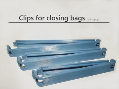 Clips for closing bags
