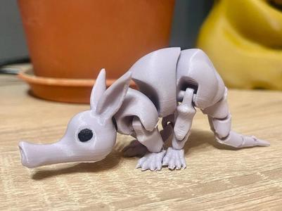 Cute Articulated Flexi Aardvark no AMS