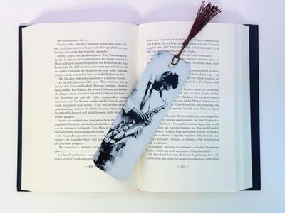Bookmark playing the saxophone