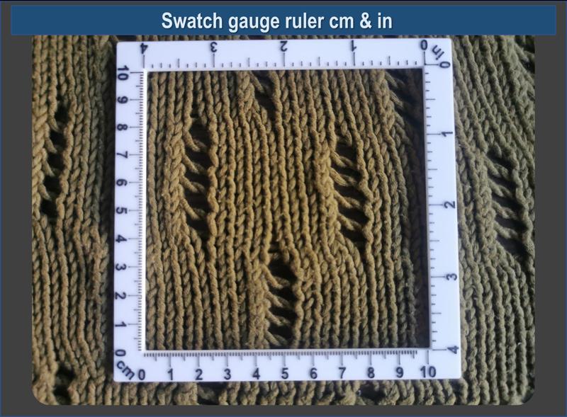 Knitting Gauge Swatch ruler 10 cm & 4 in