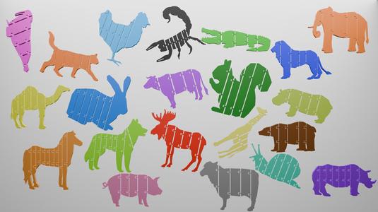 Flexible Animals 20 Pack (Print In Place)