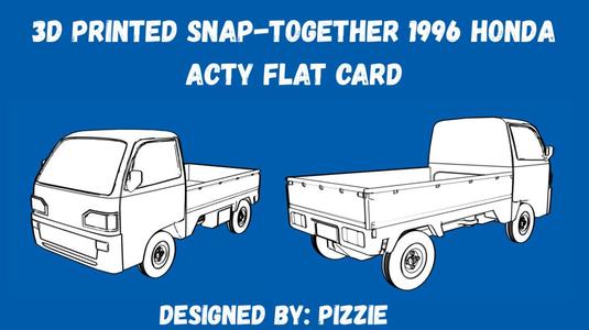Flat-Pack Honda Acty Kei Truck – No Tools, No Glue Assembly!