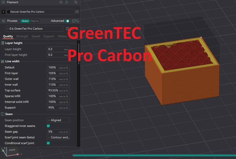 Orca Slicer CR10 Smart Pro Greentec Pro Carbon perfect settings
