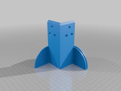 Static corners for other side of the door (Invisible Hinge for Ikea LACK Table)