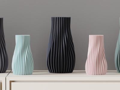 Vase. Modern Flowing Sculptural Vase