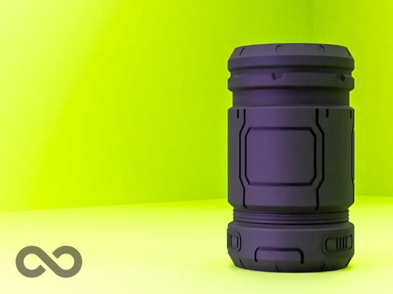 Sci-Fi Storage Cannister - Screw Top Container