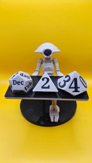 Pit Droid Calendar with D&D Style Dice