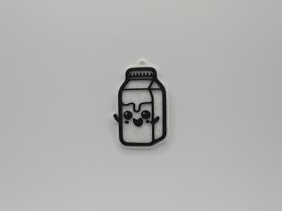 Cute Milk Keychain