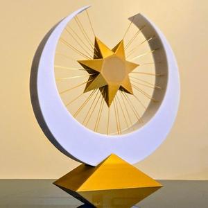 String Art Moon and Star