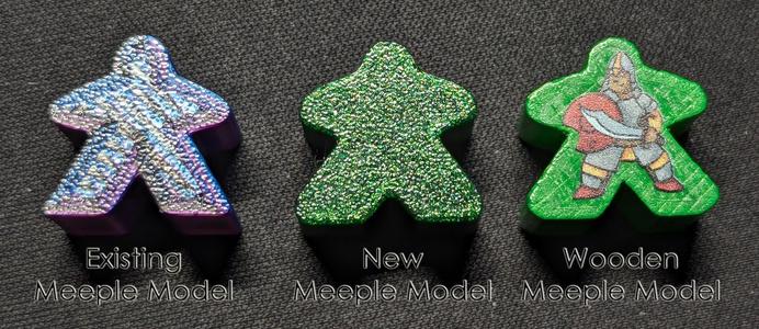 Carcassonne 20th Anniversary Wooden Meeple Model