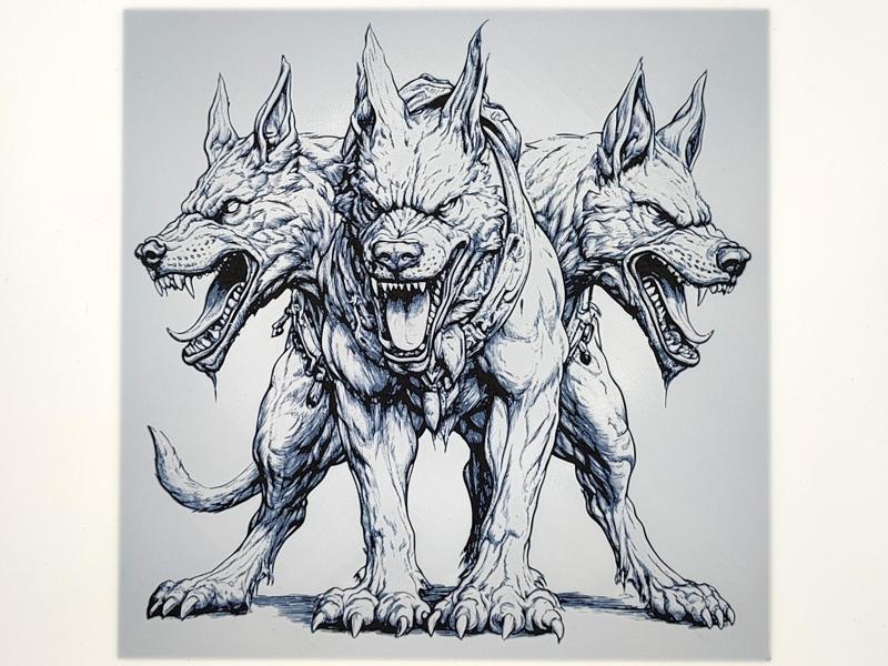 Cerberus Greek Guardian of the Underworld 4 Colour