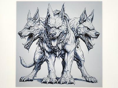 Cerberus Greek Guardian of the Underworld 4 Colour