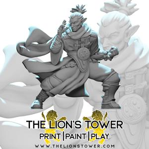 Male RPG Monk - Human, Elf, Half Orc, Tiefling - 32mm miniature