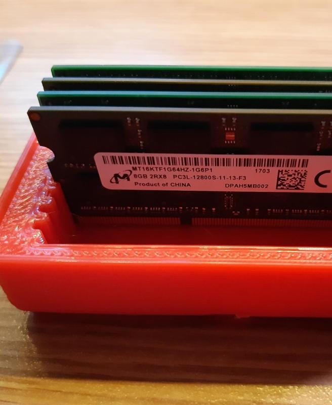 Gridfinity DDR3 SODIMM Tray 2x1x3