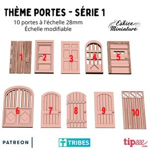 Doors - Models for wargame & diorama scenery by Eskice Miniature
