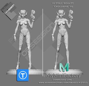 Overwatch - D.va - Full character - Low poly. full resolution version in discription.