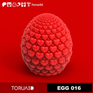 Dragon egg 016 Valentine's Day - Print in place - No supports - STL